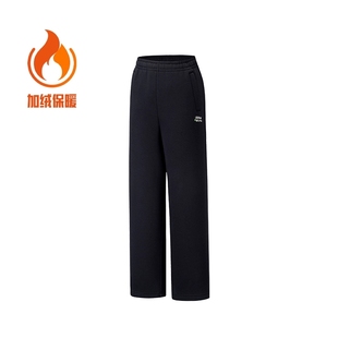 DZ安踏网球风系列休闲长裤女冬季新款宽松直筒运动裤子162548301N
