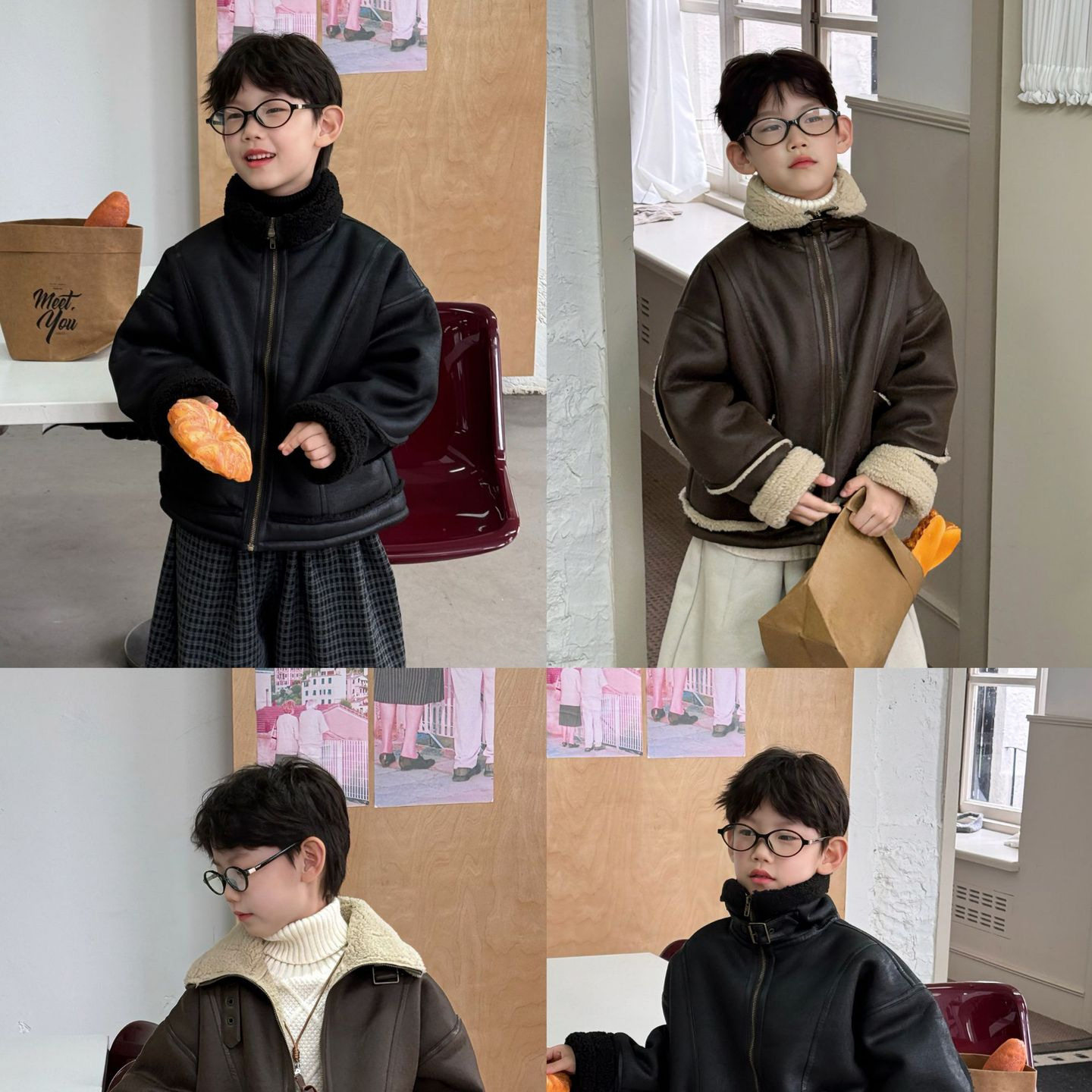 貌貌妈家2025冬季新款韩版儿童复古加绒加厚皮毛一体保服男童外套,童装/婴儿装/亲子装,皮草/仿皮草,淘宝优惠券,粉丝福利购,淘宝优惠卷