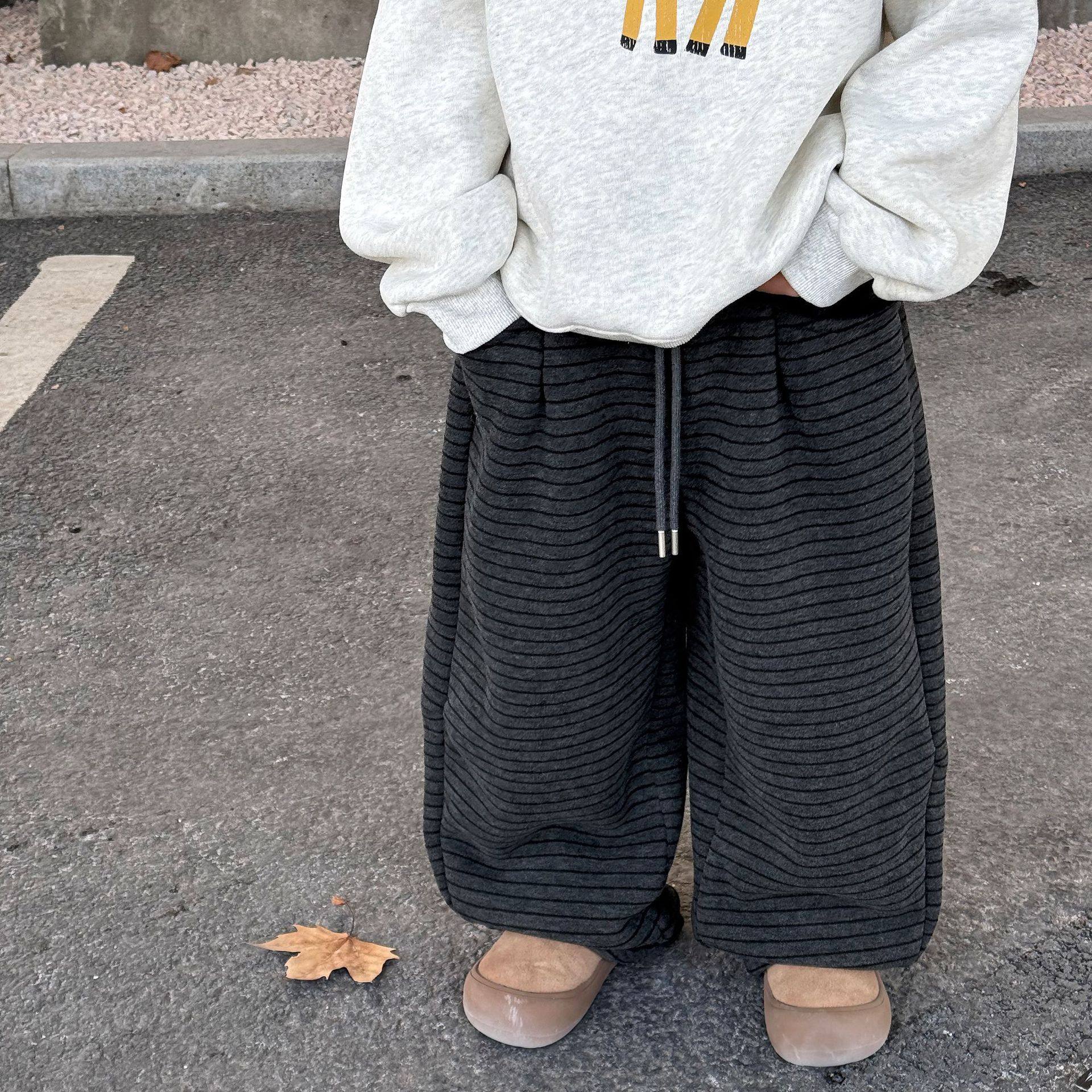 貌貌妈家2025冬季新品儿童条纹裤加绒加厚暖暖裤男童休闲保暖长裤,童装/婴儿装/亲子装,裤子,淘宝优惠券,粉丝福利购,淘宝优惠卷