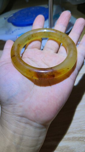 岫玉芬达桂花糕手镯