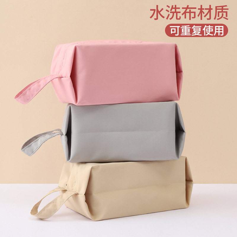 收纳袋旅行便携内衣裤收纳包提手式便携布艺化妆包袜子杂物整理包