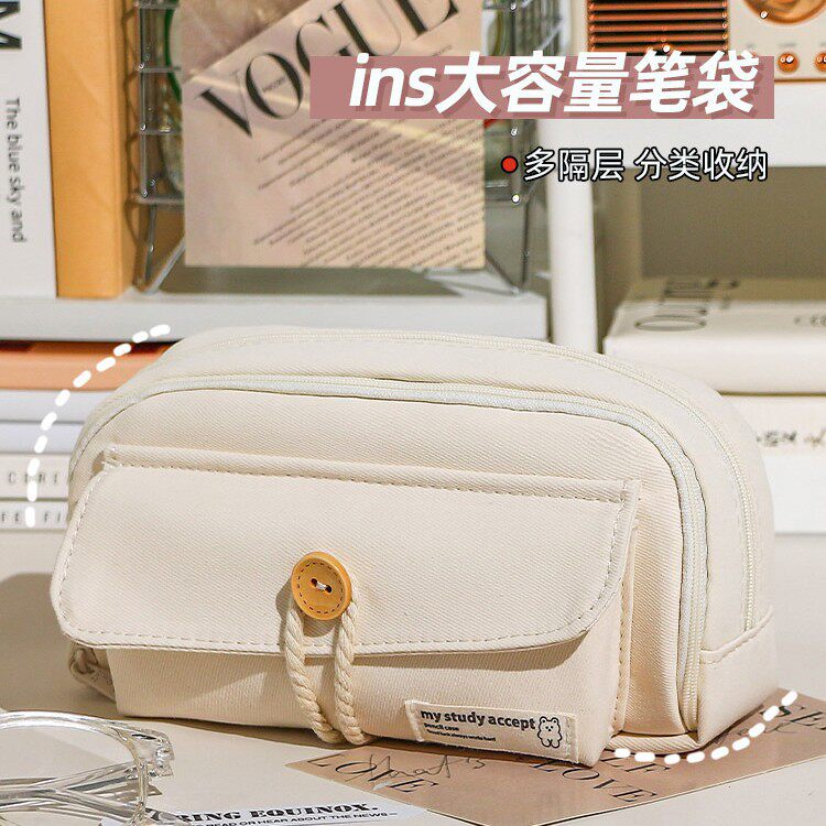 笔袋新款高中生风感铅笔盒铅文具盒女生设计小众初中生日系文具袋