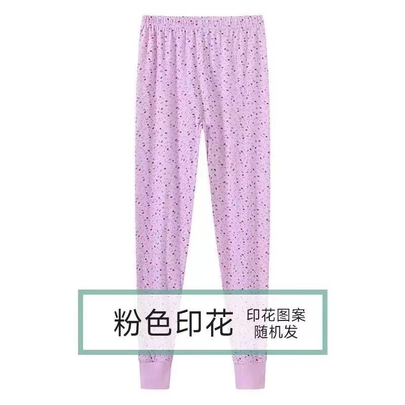 秋冬中老年纯棉女士秋裤加厚印花高腰棉毛裤加肥加大妈妈打底线裤