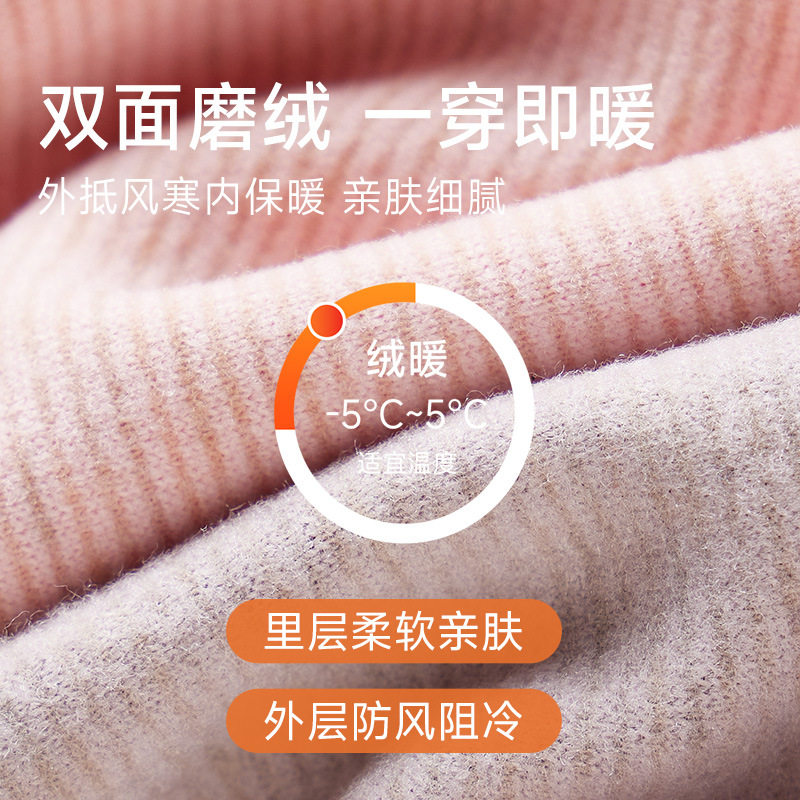 青少年秋裤女孩学生内穿高腰线裤薄款加绒羊毛蚕丝打底贴片保暖裤