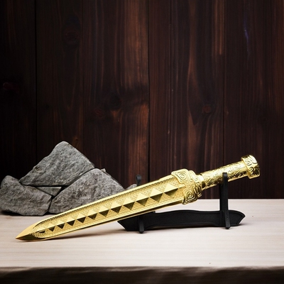 新款一体成型黄铜雕刻轩辕短剑