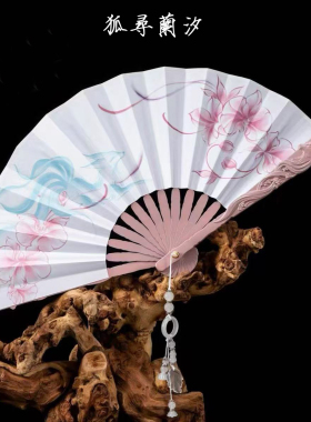 古风汉服舞蹈金属折扇