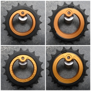 偏心镂空大导轮18T钛合金陶瓷炫彩自行车禧玛诺/速联/迈金等通用