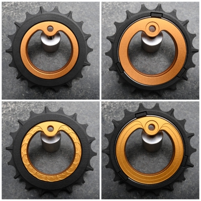 偏心镂空钛合金陶瓷炫彩大导轮