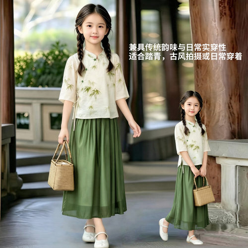 女童新中式汉服公主裙夏季新款