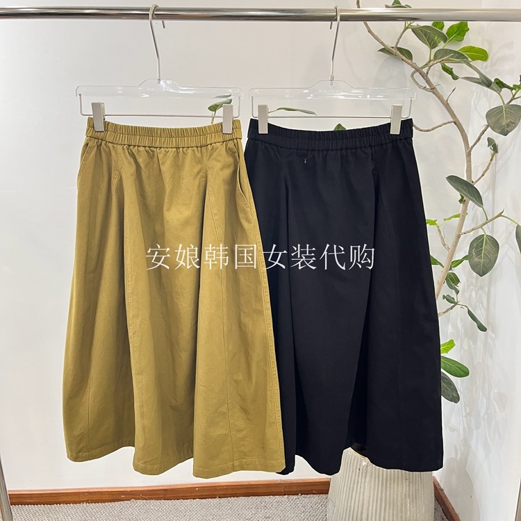 安娘韩国代购PH23东大门女装2025秋新时尚松紧腰中长半身裙59063