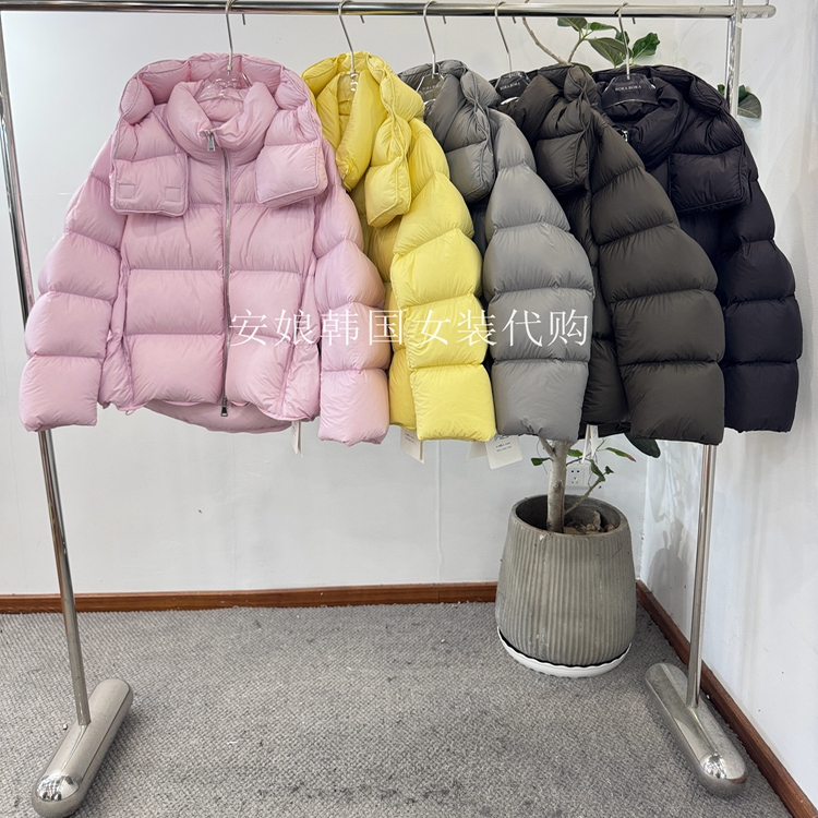 PH23连帽泡芙白鹅绒羽绒外套