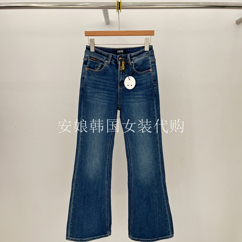 O.BETOR女装显瘦微喇加绒牛仔裤