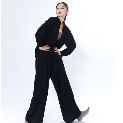 现代舞飘带宽松长裤舞蹈服