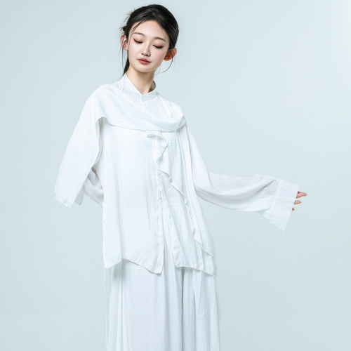 现代舞飘带宽松长裤舞蹈服