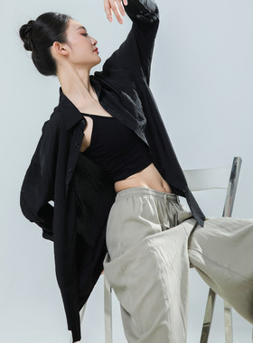 朵棠现代舞蹈衬衫练功服男女款宽松上衣飘逸长袖舞蹈生艺考生服装