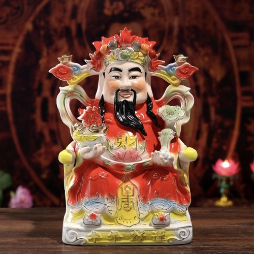 佛像陶瓷家庭供奉店铺套装财神爷