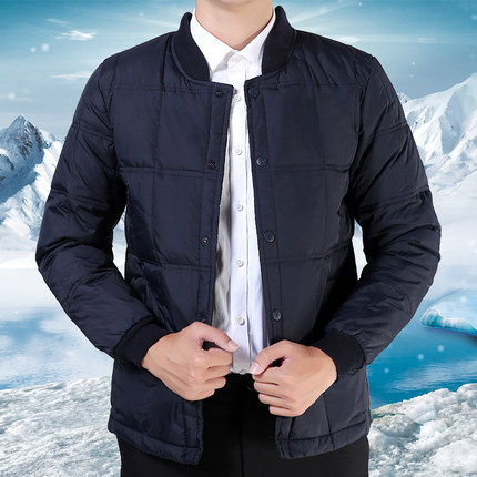 反季清仓中老年羽绒服男士加厚保暖内胆秋冬短款内外穿大码爸爸装