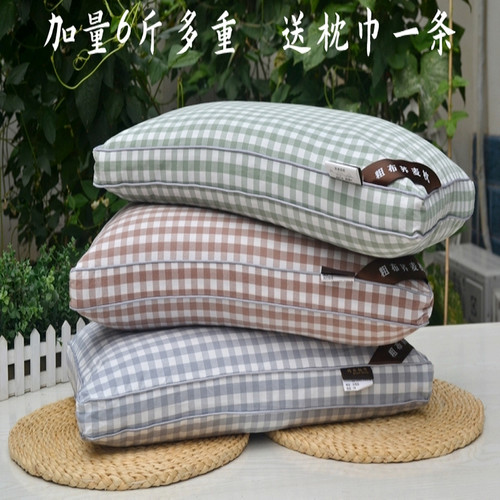 荞麦壳纯棉加宽长方形颈椎枕高枕
