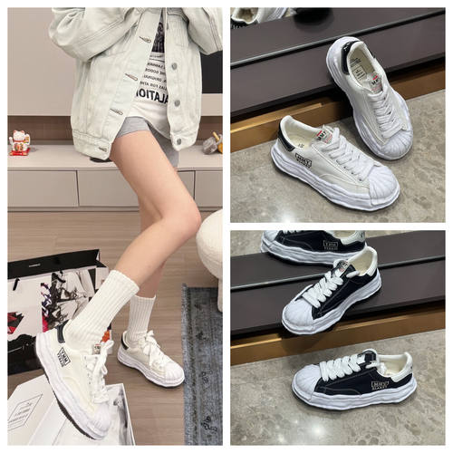 三原康裕MMY贝壳头帆布小白鞋