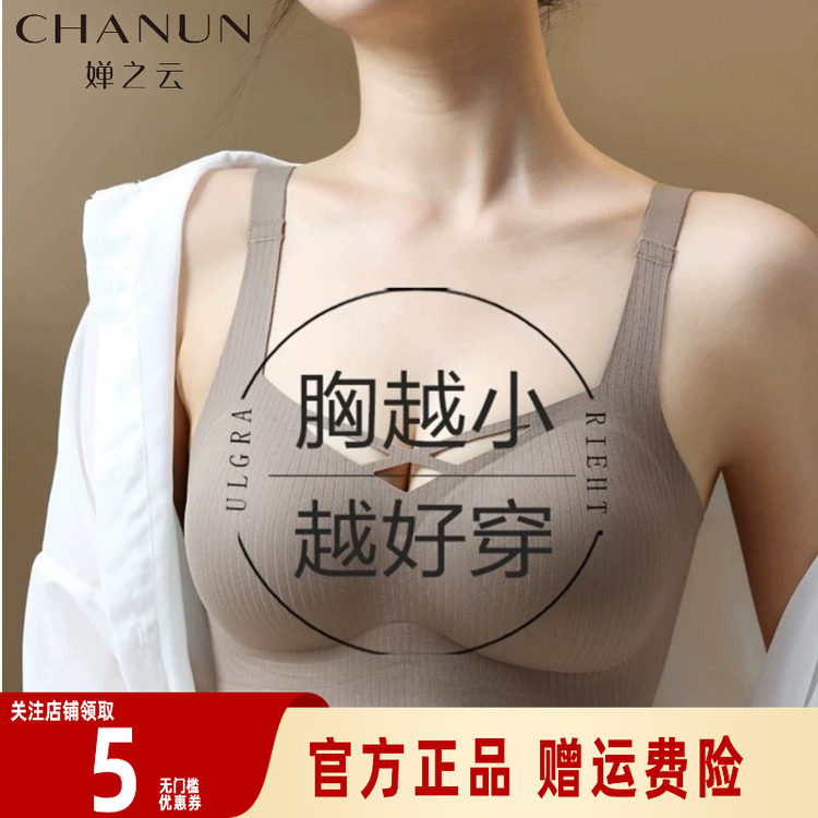 婵之云春夏无痕内衣女小胸聚拢提拉收副乳防下垂软支撑文胸胸罩