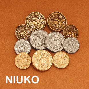 NIUKO 星月古埃雅典复古装饰纽扣高档定制钮扣子服装辅料中古风扣