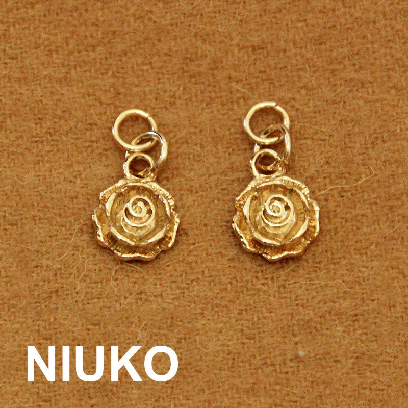 NIUKO辅料 精致金色花朵拉头大衣皮衣鞋包配饰纽扣拉链头W816601