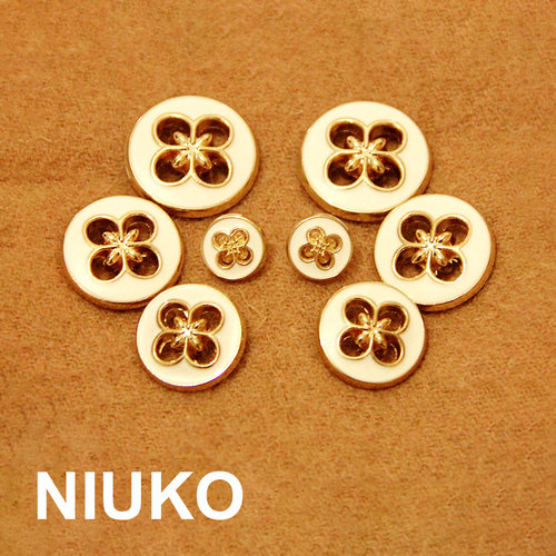 白镂空高档金属金色钮扣NIUKO