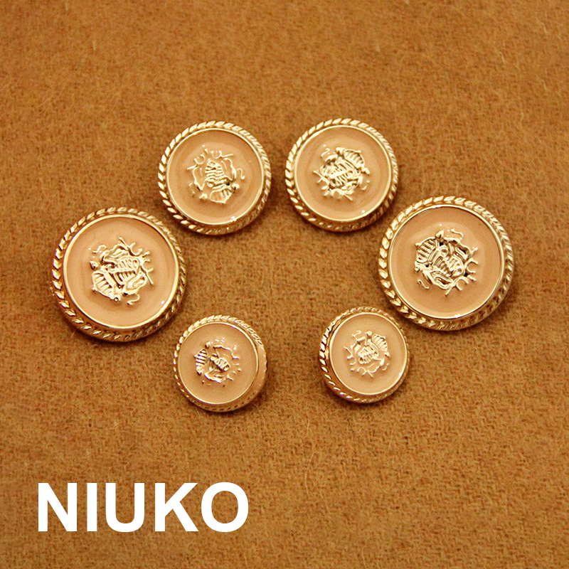 塑料钮扣高脚玫瑰金大衣扣子辅料