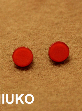 NIUKO服饰辅料 红色简约树脂面金属底钮扣针织衬衫纽扣子DIY专卖