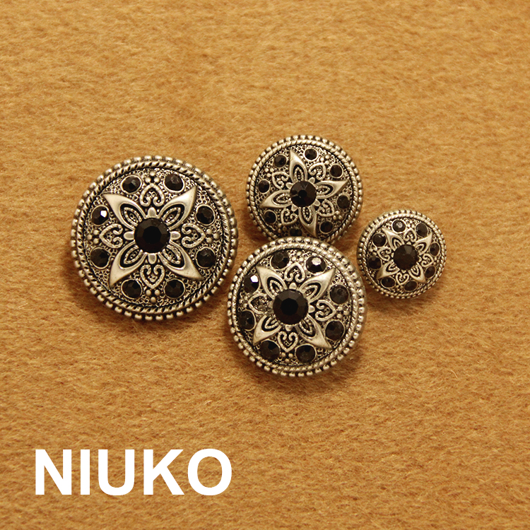 niuko服饰辅料精致diy银色复古