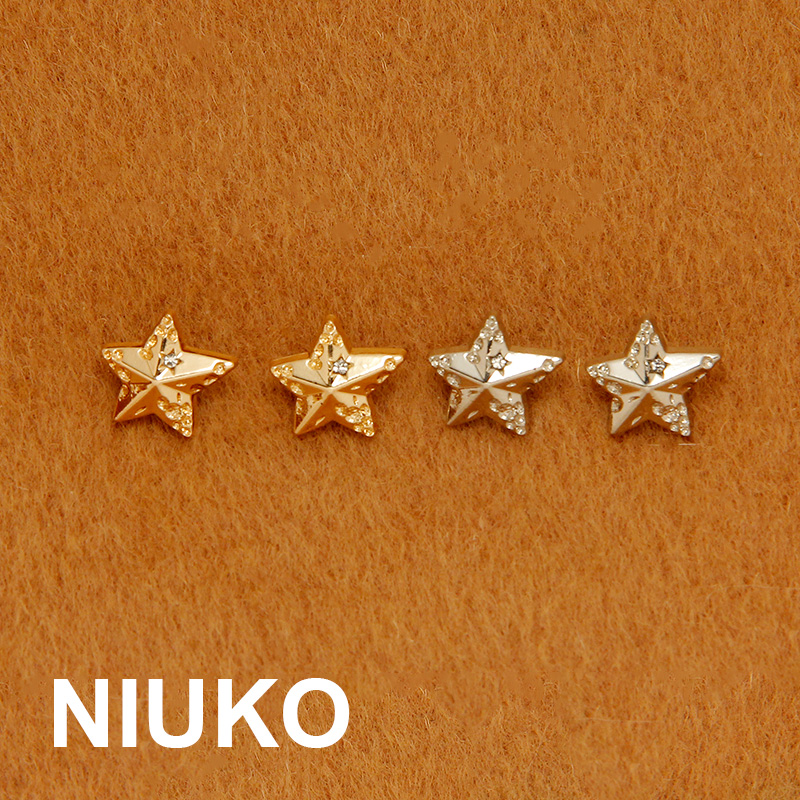NIUKO纽扣精致星星金属小扣子