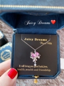 轻奢法国JUICY DREAMS在逃公主仙女皇冠爱心礼物蝴蝶结项链耳钉
