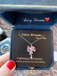 DREAMS在逃公主仙女皇冠爱心礼物蝴蝶结项链耳钉 轻奢法国JUICY