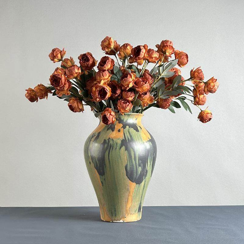 景德镇时尚花器手工陶瓷大花瓶客厅干花陶罐装饰品插仿真花艺摆件,家居饰品,花瓶,淘宝优惠券,粉丝福利购,淘宝优惠卷