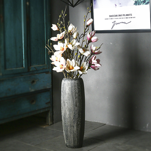 花瓶客厅摆件陶瓷落地插花花器陶罐北欧水培创意瓷瓶家用瓷器大号