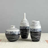 景德镇花瓶摆件陶瓷客厅插花家居创意玄关餐厅简约陶罐装 饰工艺品