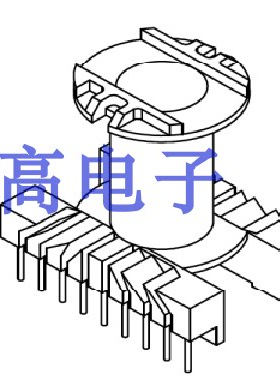 ER42变压器磁芯骨架立式9+9针EC4215磁芯骨架 排距27.5