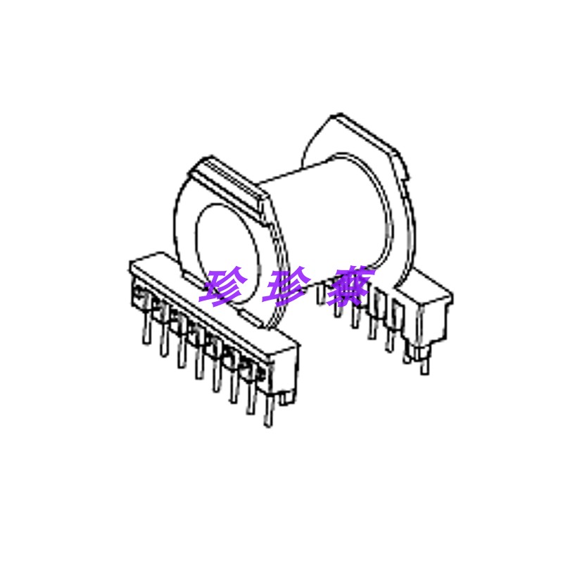 磁芯骨架卧式8+8针磁芯骨架