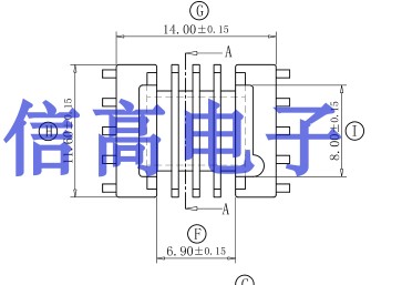 EPC13磁芯多槽贴片骨架L脚