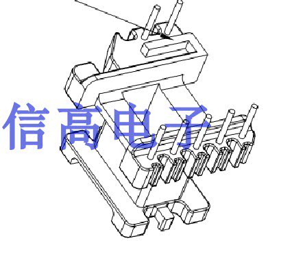 EE22 变压器磁芯加宽骨架 5+2  YTD-2003