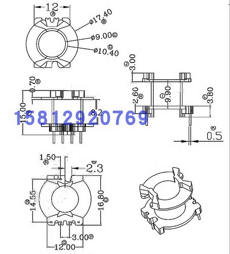 PQ20变压器磁芯骨PQ21磁芯立式