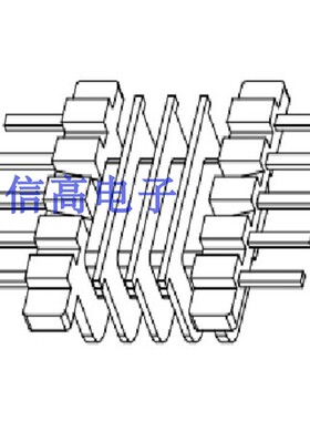 EFD15变压器磁芯骨架卧式4槽平针5+5骨架