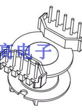 RM10电源电机变压器磁芯骨架立式5+5针