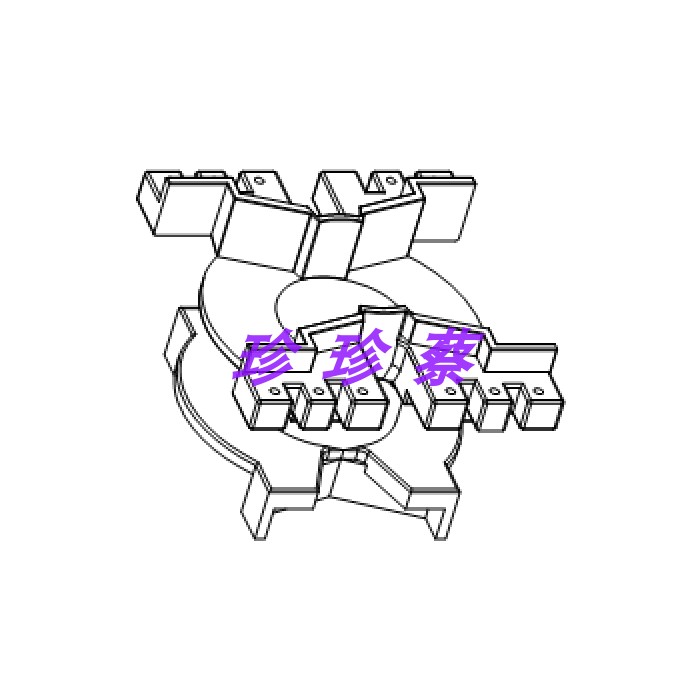 PQ3520磁芯骨架立式6+6