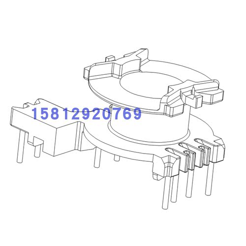 PQ20变压器磁芯骨架立式4+2+2