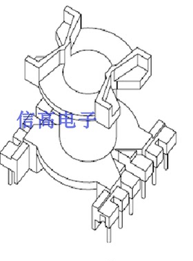 PQ3540变压器磁芯骨架PQ3540立式6+6骨架
