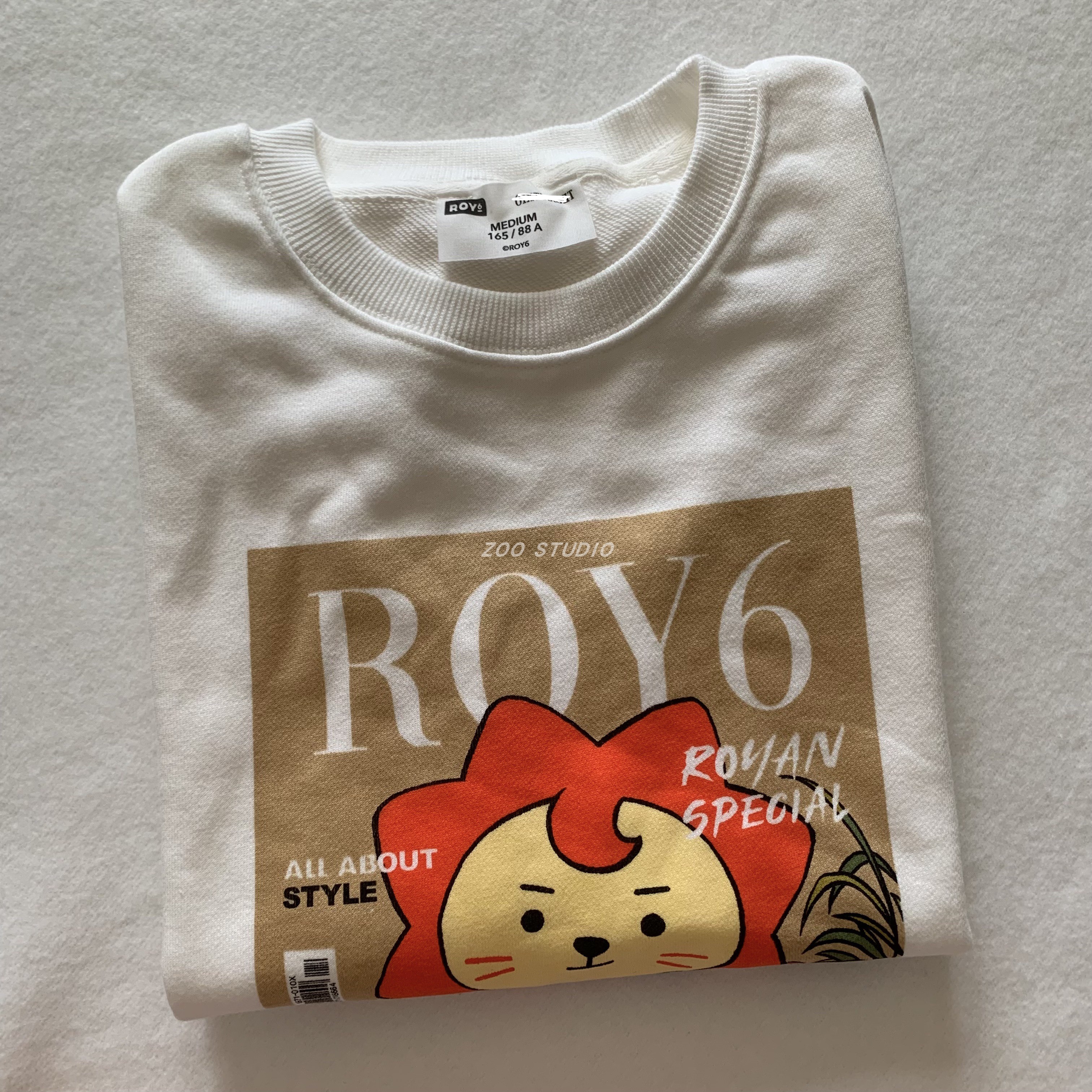 宽松纯棉可爱卡通印花女士卫衣