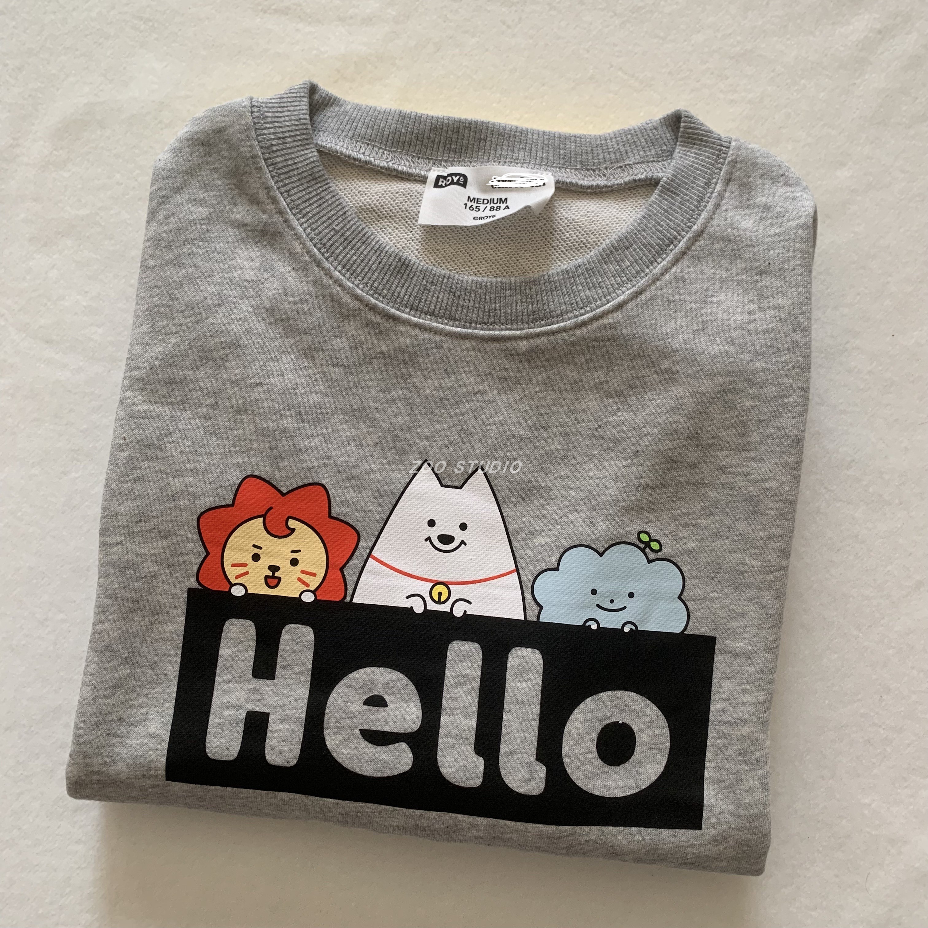 其他卡通宽松卫衣圆领卡通印花