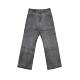 23SS Jeans WASHED UNKNOWNWORLD WAXED GREY 刷胶阔腿灰牛仔裤