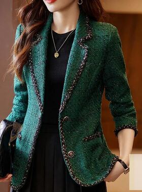 小西装外套女名媛休闲春秋小个子高级感职业装英伦风修身洋气时髦